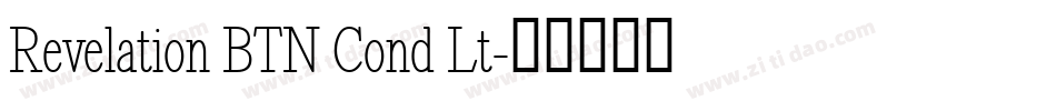 Revelation BTN Cond Lt字体转换